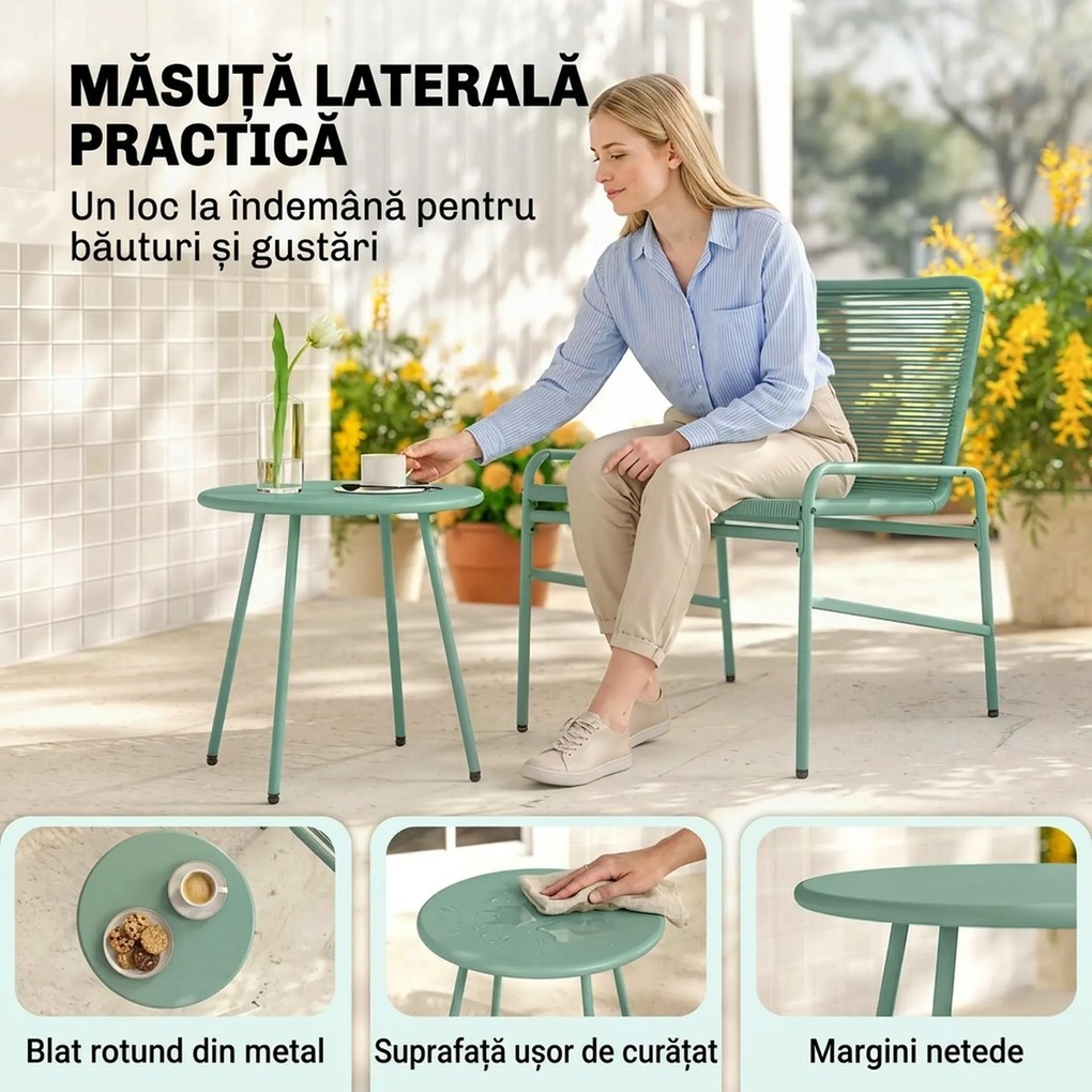 Outsunny set poliratan sintetic | Aosom Romania