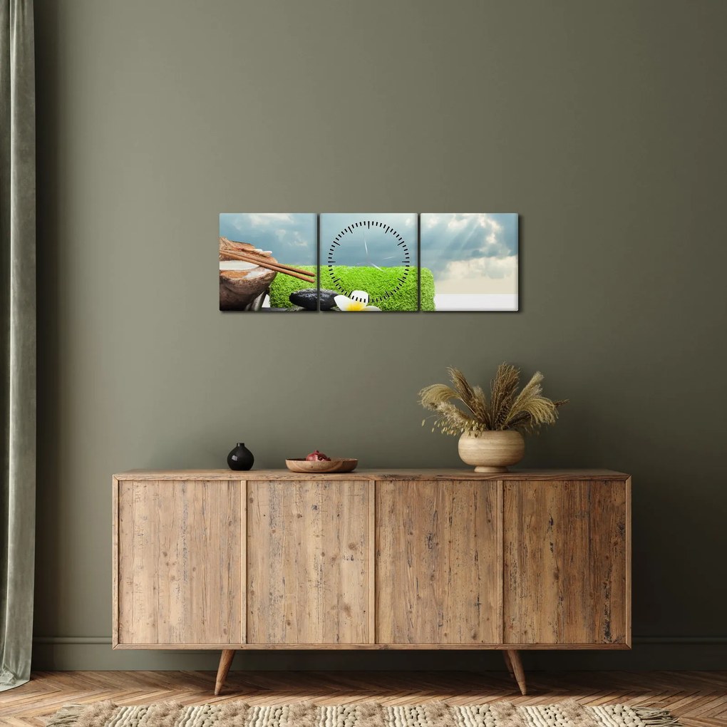 Tablou - Spa and relax (cu ceas) (90x30 cm)