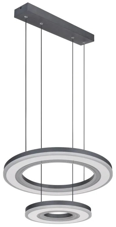 Lustra LED suspendata cu telecomanda design modern Blasius negru, alb