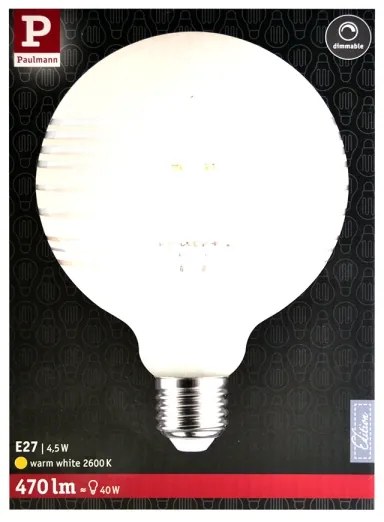Bec LED reglabil CLASSIC G125 E27/4,5W/230V 2600K - Paulmann 28744