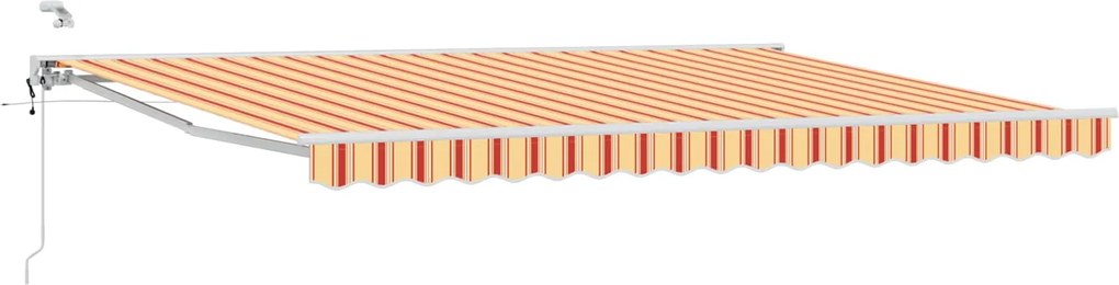 vidaXL Cort electric retractabil Galben și portocalie 5 x 3 m