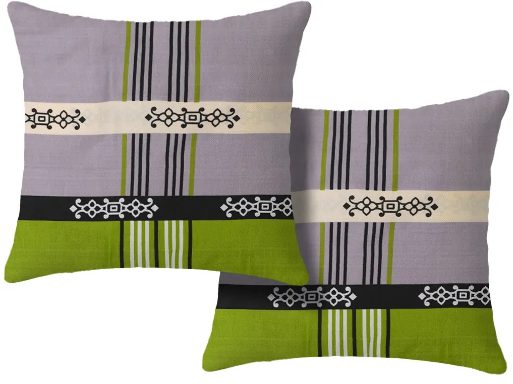 Set 2 bucati fete de perna decorative DANIELA 45x45 cm, verde