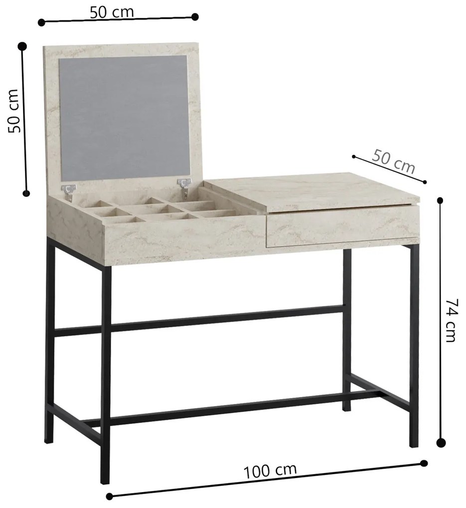 Masă cosmetică Linda Travertine