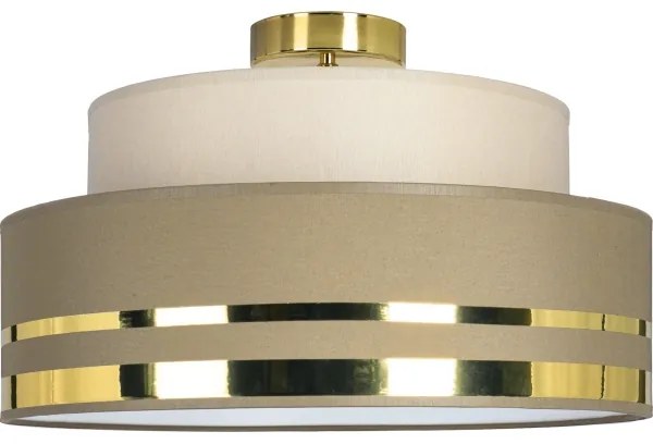 Plafonieră TAMI 1xE27/60W/230V bej/maro/auriu