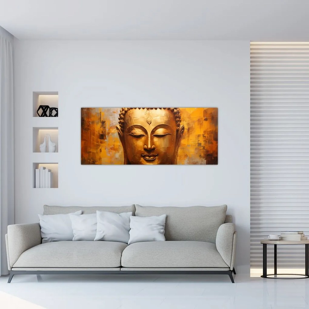 Tablou - Buddha, pictură în ulei (120x50 cm)