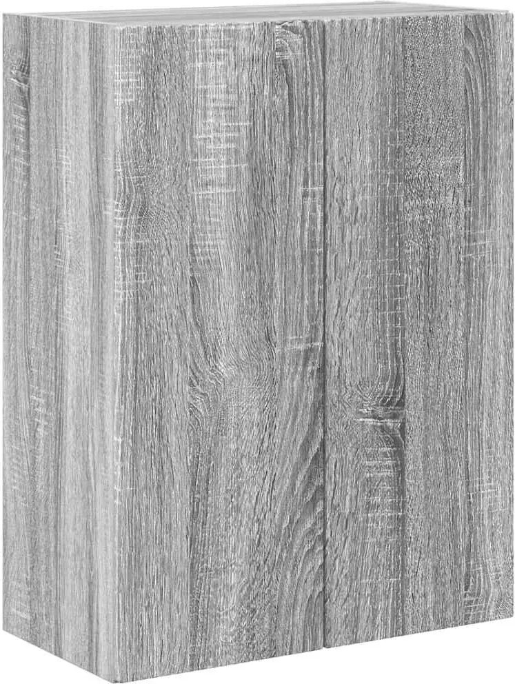 vidaXL Dulap TV de perete Gri Sonoma 59,5 x 31 x 80 cm Lemn compozit