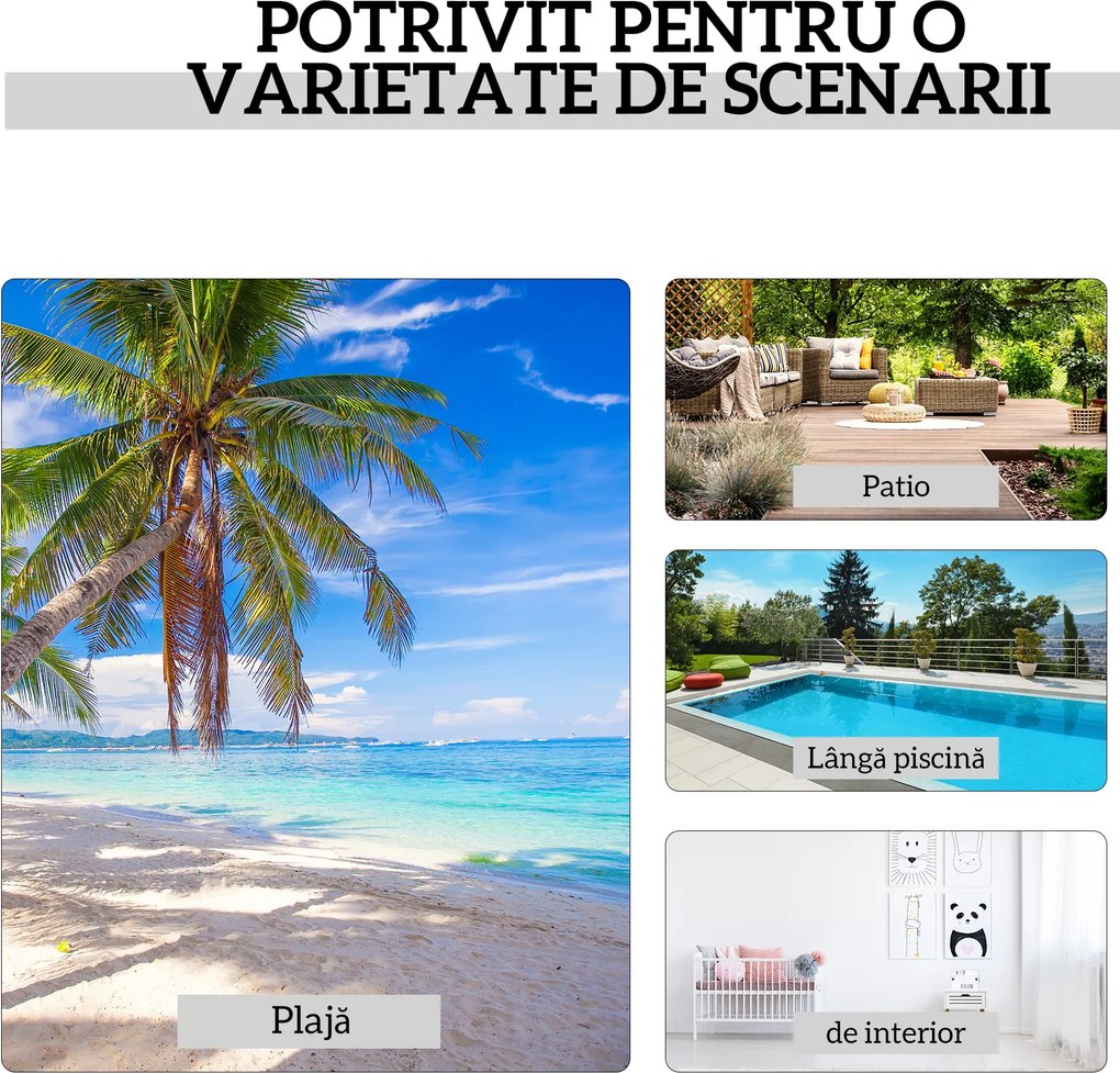 Outsunny Set 2 Sezlonguri de Gradina si 1 Masuta cu Raft din Sticla Negru | Aosom Romania