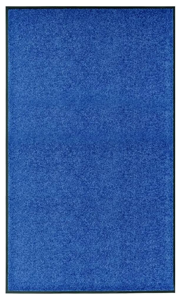 vidaXL Covoraș de ușă lavabil albastru 90x150 cm