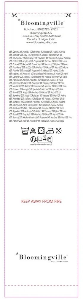 Pătură albastră/roz 130x160 cm Cadeo – Bloomingville