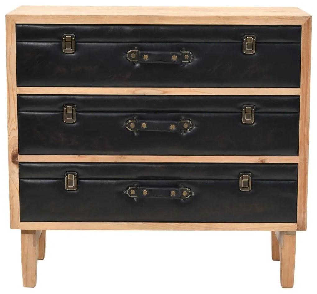 245778 vidaXL Dulap cu sertare, lemn masiv de brad, 80 x 36 x 75 cm