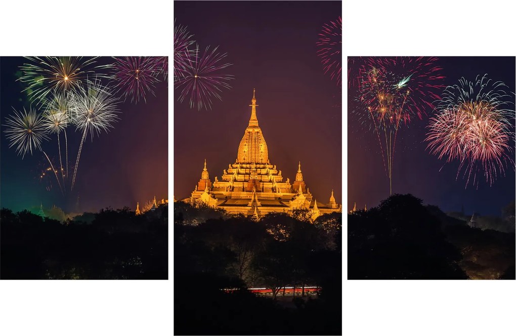 Tablou cu artificii în Asia (90x60 cm)
