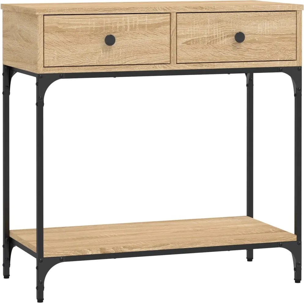 vidaXL Masă consolă, stejar sonoma, 75x34,5x75 cm, lemn prelucrat