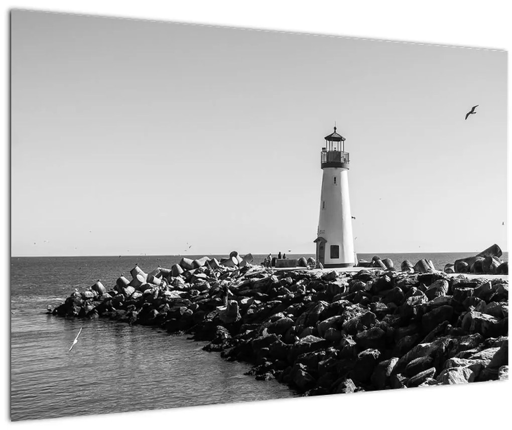 Tablou - Far de pe coastă, Santa Cruz, California (90x60 cm)