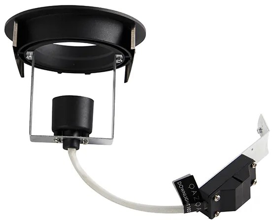 Set de 6 spoturi încastrate moderne negre, înclinabile AR70 - Cisco