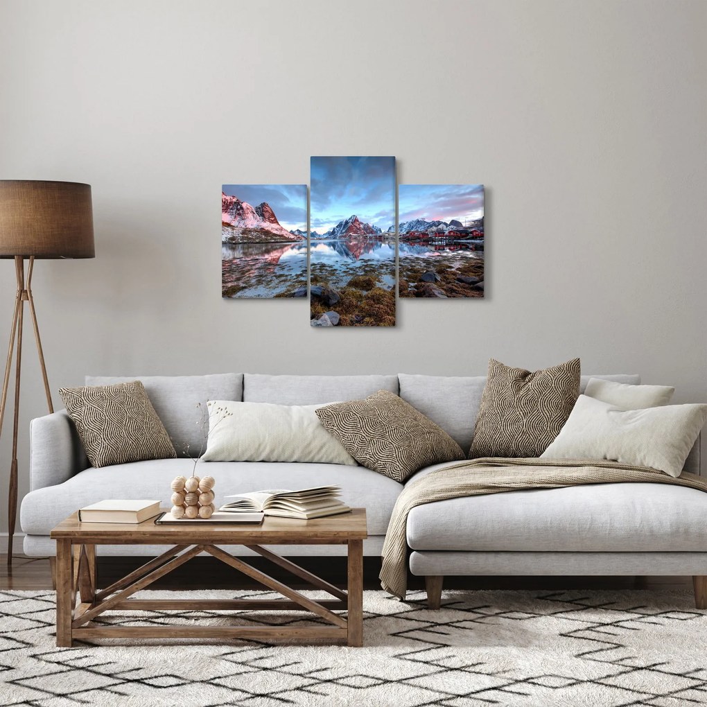 Tablou - Răsărit de soare deasupra Reine (90x60 cm)