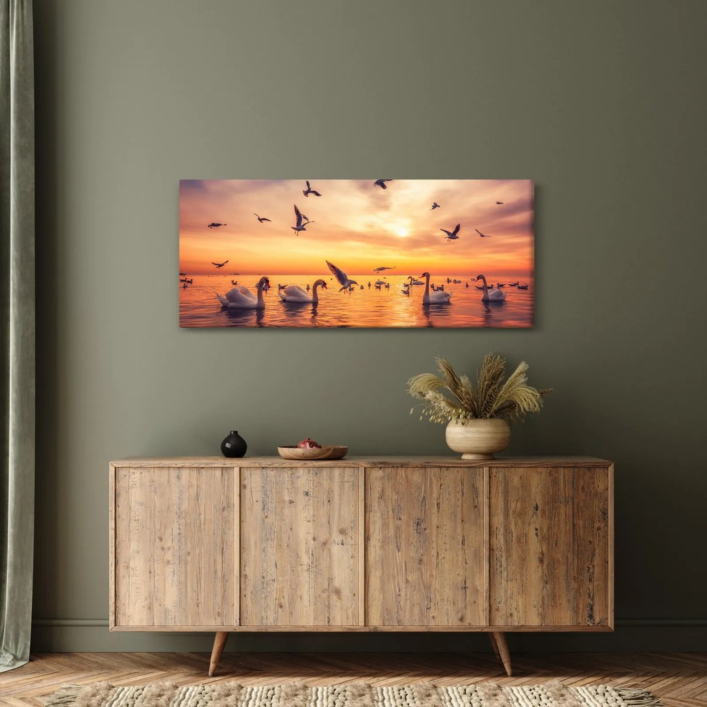 Tablou - Lebedă (120x50 cm)