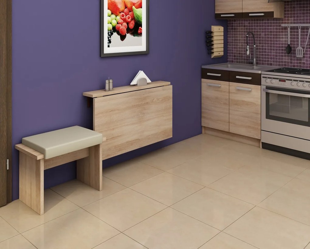 Masă de sufragerie extensibilă Elston 8 B (pentru 2 persoane). 746443