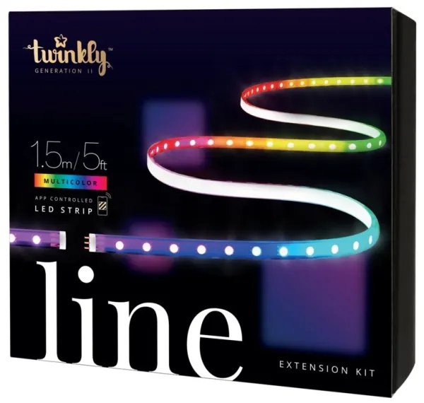 Bandă LED RGB de extensie LINE 100xLED 1,5m Wi-Fi Twinkly TWL100ADP-W