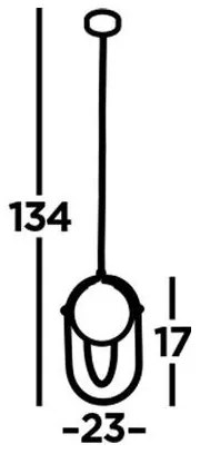 Lustră pe cablu AXIS 1xE27/60W/230V neagră Searchlight 9131BK
