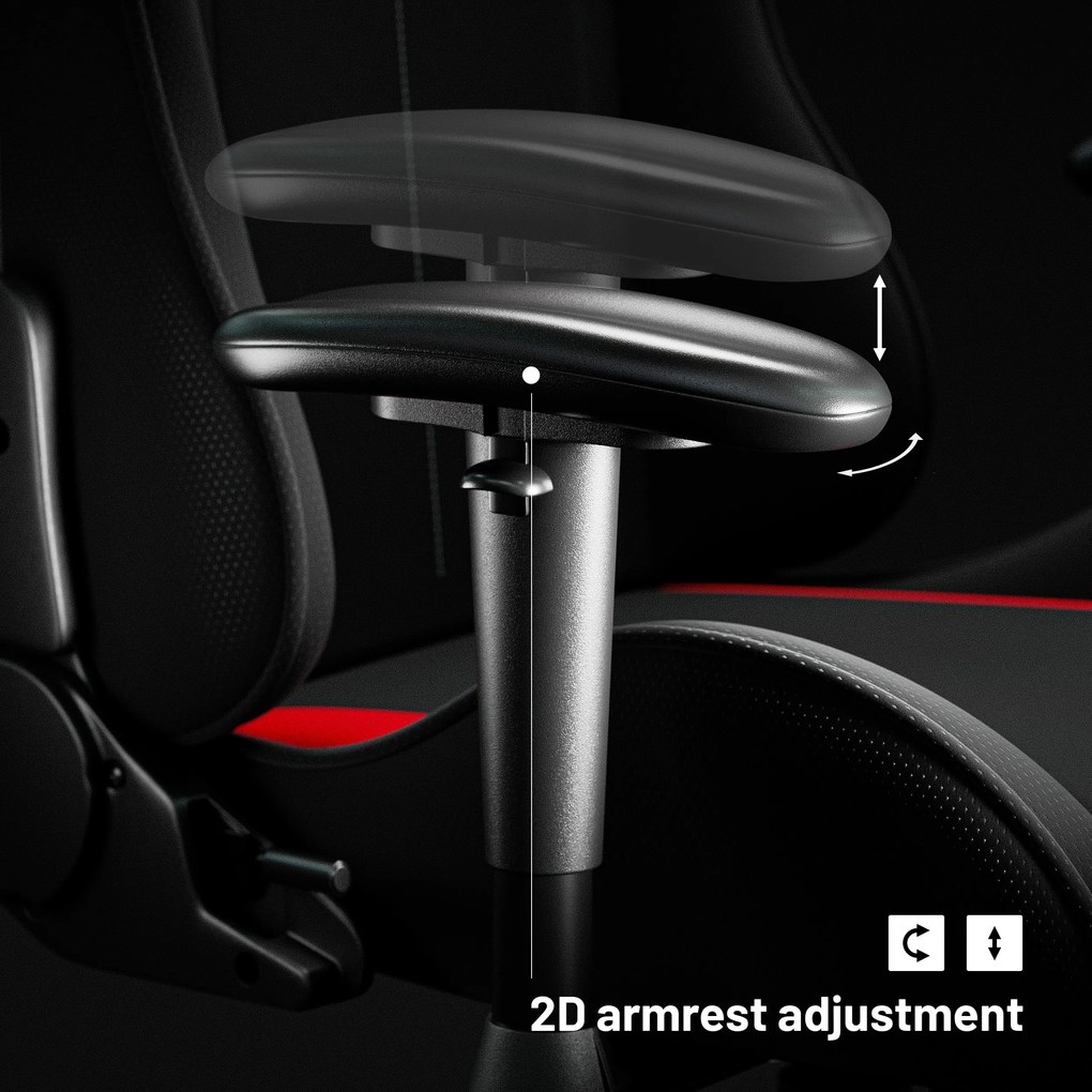 Scaun de gaming pivotant Diablo X-Starter negru și roșu