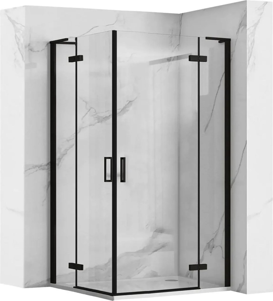 Cabina dus REA Hugo Double Black 80x100
