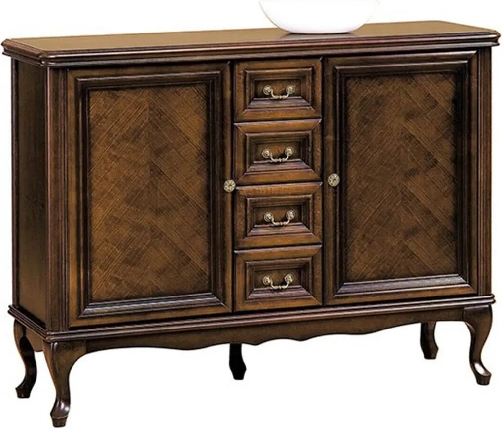 Comodă lemn masiv Weston I, 130,5 × 42,5 × 97,5 cm
