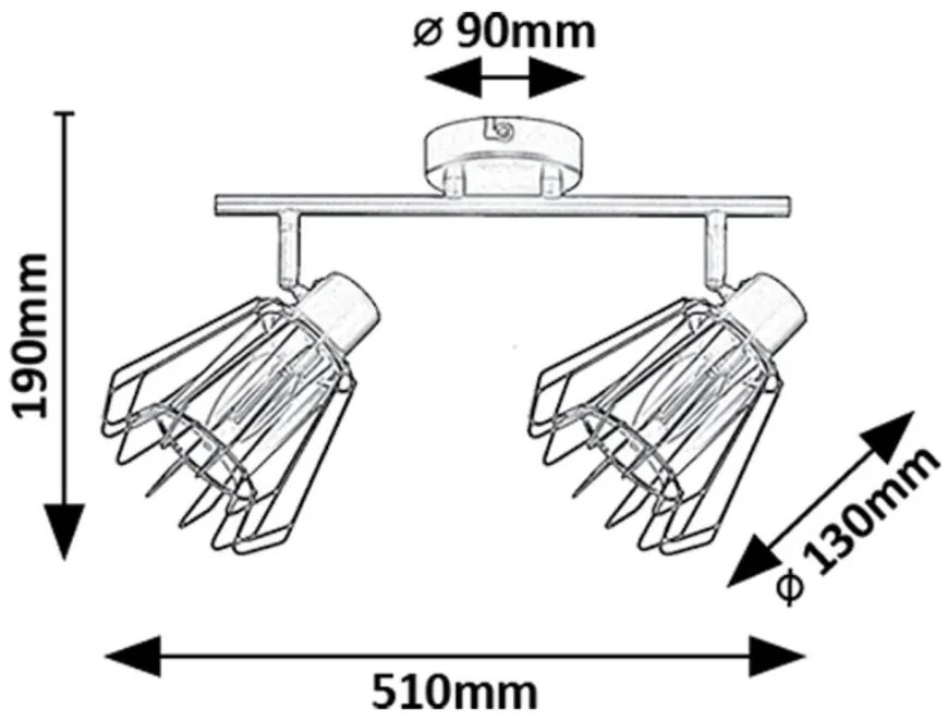 Plafoniera stil industrial Emerencia 2L