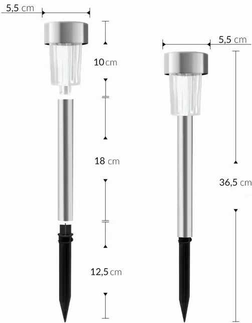 Deuba Set de 8 becuri solare LED - colorate