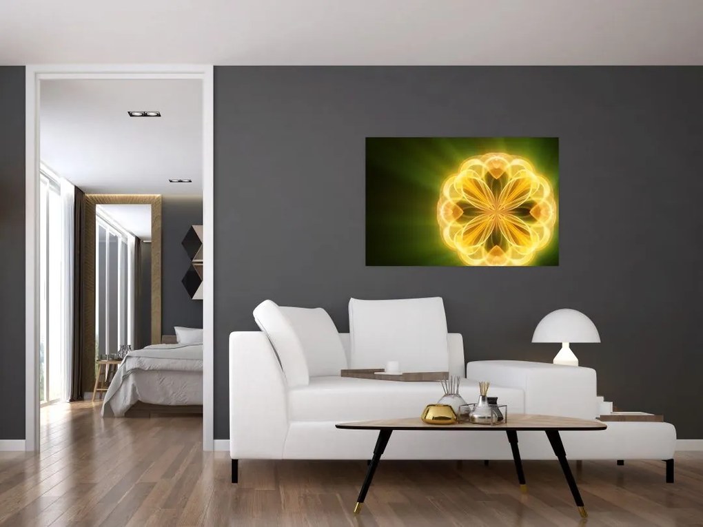 Tablou cu floare galbenă (90x60 cm)
