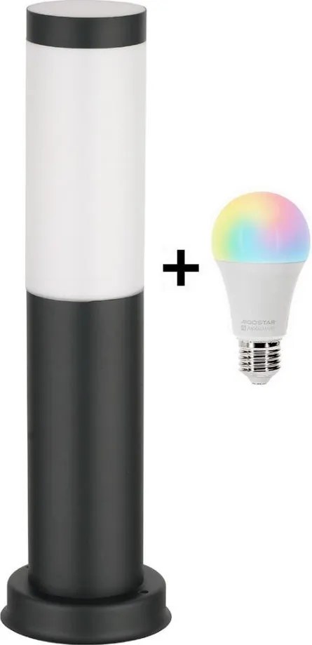 Brilagi - Lampă LED RGBW de exterior 1xE27/15W/230V 40 cm IP44 neagră