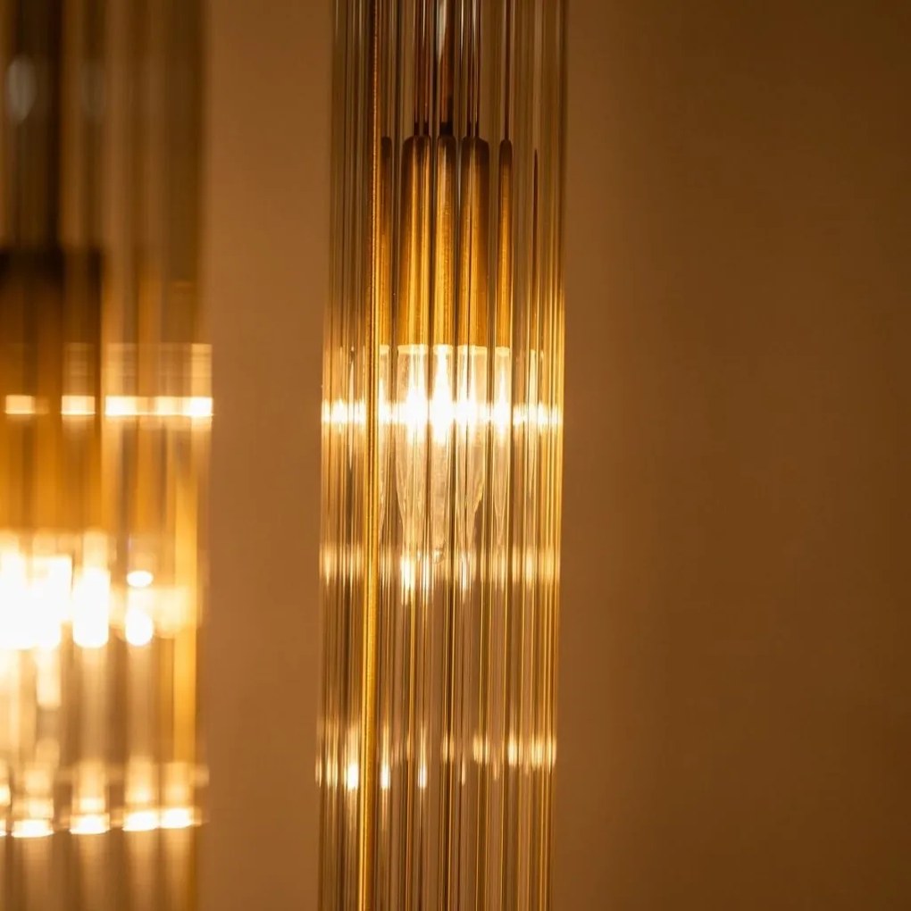 Lustra cu 3 pendule design modern ARIA alama periata