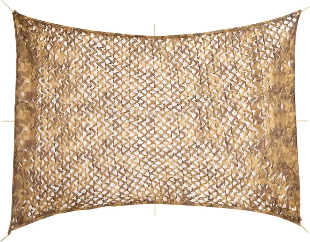 vidaXL Plasă de camuflaj cu geantă de depozitare, nisipiu, 516x400 cm