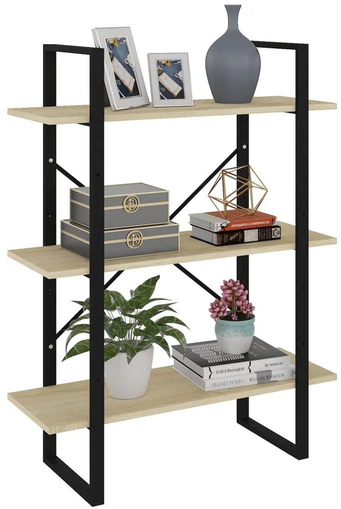 806530 vidaXL Bibliotecă, stejar sonoma, 80x30x105 cm, PAL