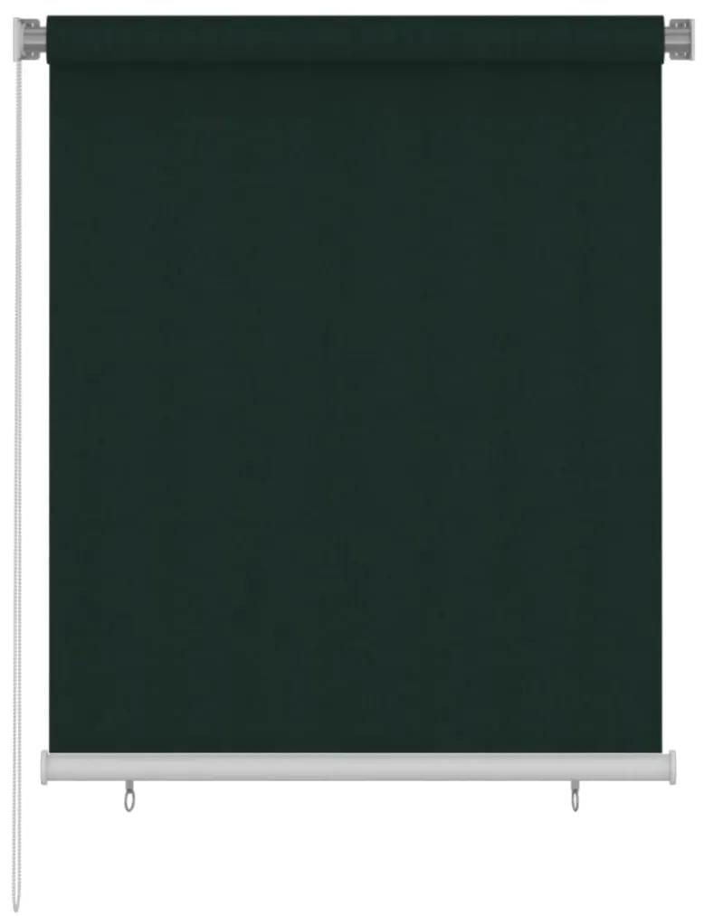 Jaluzea rulou de exterior, verde inchis, 120x140 cm,HDPE Morkegronn, 120 x 140 cm