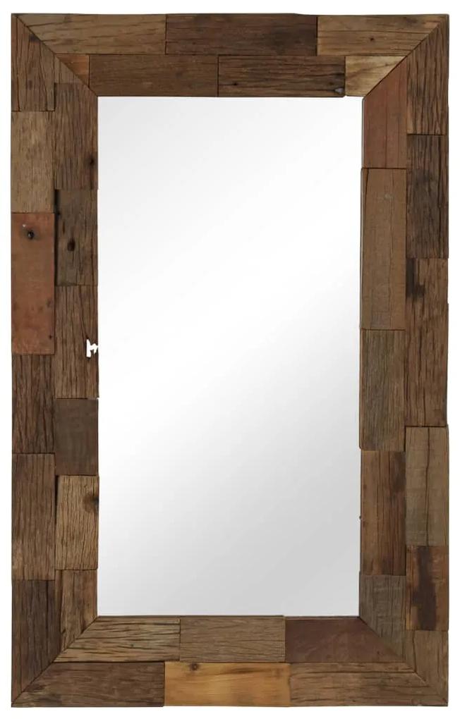 vidaXL Oglindă, 50 x 80 cm, lemn masiv reciclat
