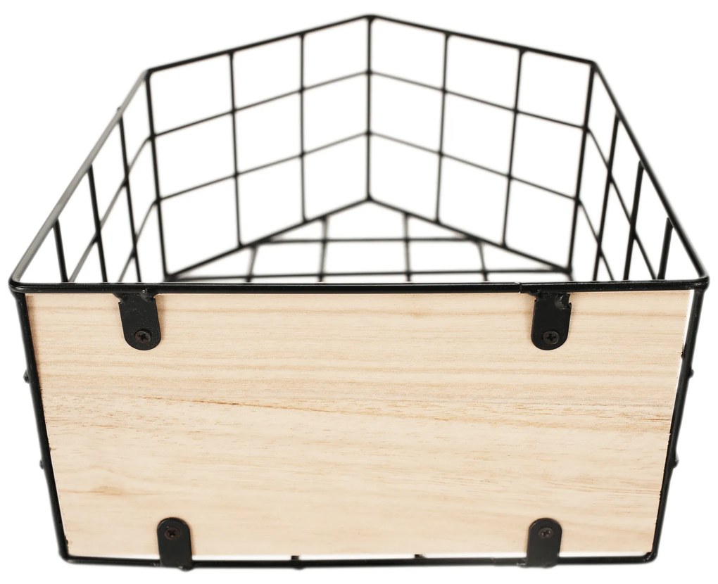 Set de 3 rafturi, natural/negru, AZURI