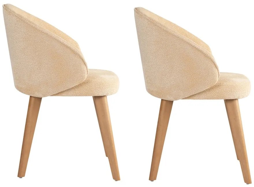 Set de scaune de sufragerie Bentley Beige and Light Oak, 2 buc.
