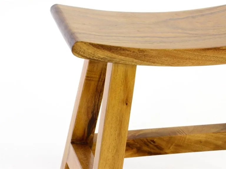 Taburet din lemn de suar, lemn masiv, tratat