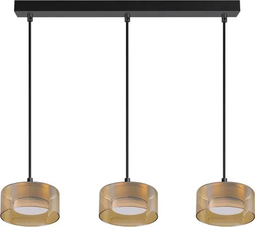 Brilagi - Lustru LED RGB cu dimmer AURA LUX 3xGX53/14W/230V Wi-Fi Tuya negru/auriu