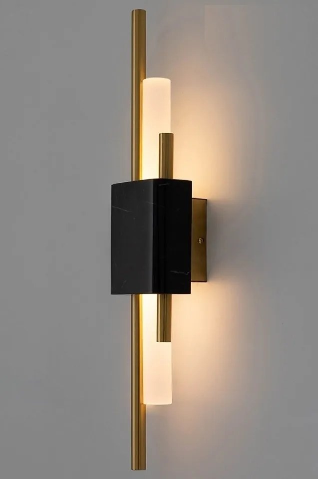 Aplica de perete LED design modern Marble, negru