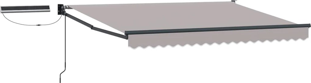 vidaXL Cort electric retractabil Gri deschis 3 x 2,5 m