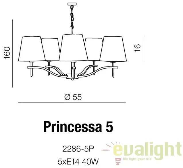 Candelabru elegant design modern Princessa 5