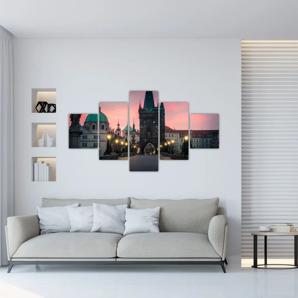 Tablou - Pe podul lui Carol,Praga (125x70 cm), în 40 de alte dimensiuni noi