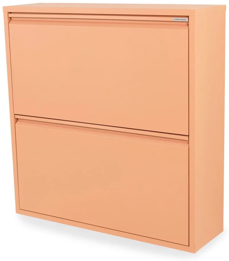 Pantofar somon cu deschidere înclinată din metal 75x77,5x22,5 cm Billy – Spinder Design