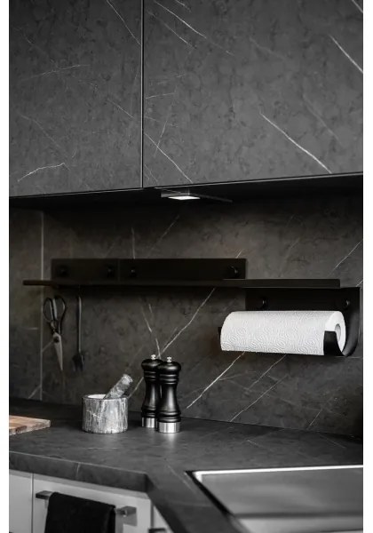 WENKO Poliță JET 25 x 7,5 cm, neagră - 71147800