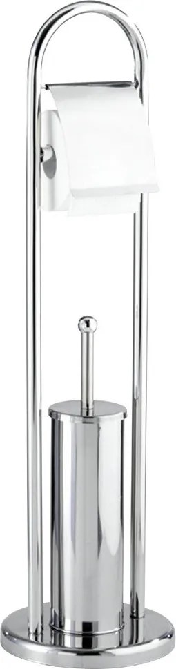 Suport pentru hârtie igienică și perie de toaletă, VASTO - 2in1, WENKO