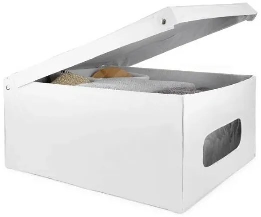 Compactor Cutie de depozitare pliabilă cu capac SMART, 50 x 40 x 25 cm, albă, S
