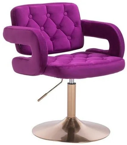 HR8403N Scaun Catifea Fucsia Bază Aurie