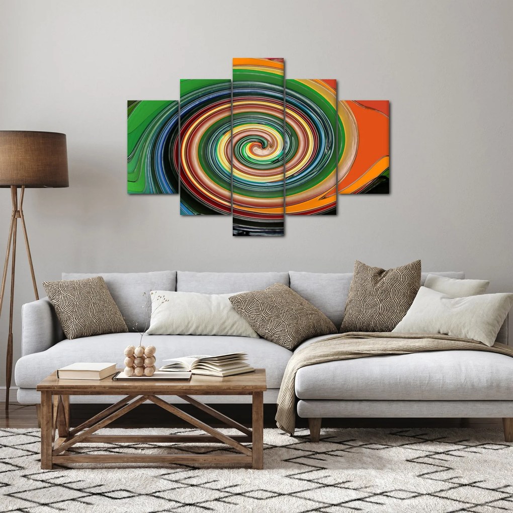 Tablou abstract - spirala colorata (150x105 cm)