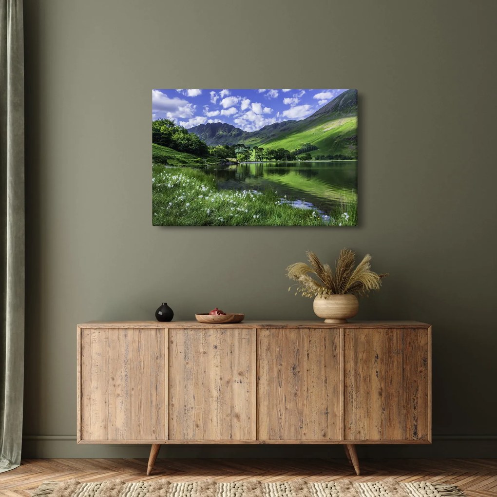 Tablou - Peisaj cu un lac (90x60 cm)